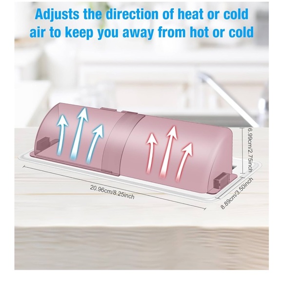 2 pack air vent deflectors in transparent pink. Magnetic & adjustable length EUC - Picture 4 of 5